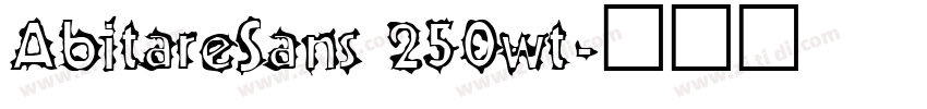 AbitareSans 250wt字体转换